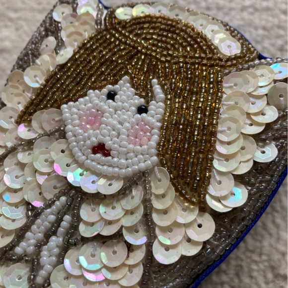 Sequined angel box. Seven inches. Vintage with character. - Picture 5 of 6